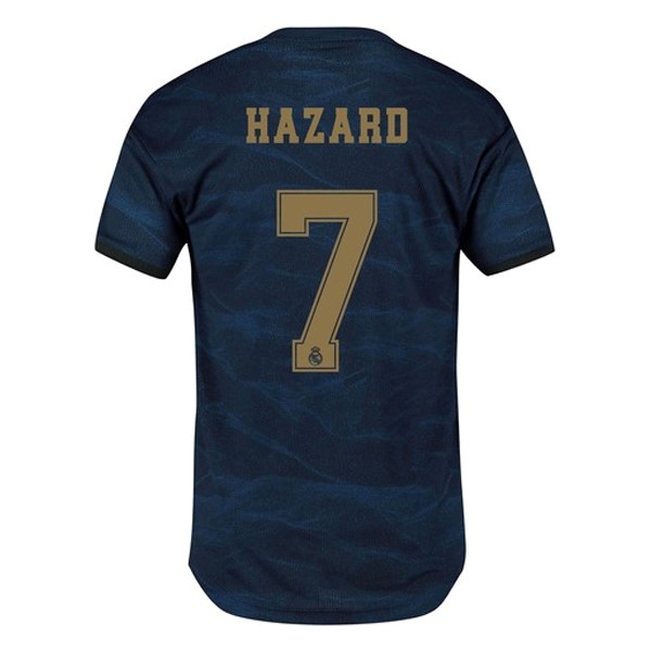 Camiseta Real Madrid NO.7 Hazard Segunda equipación 2019-2020 Azul